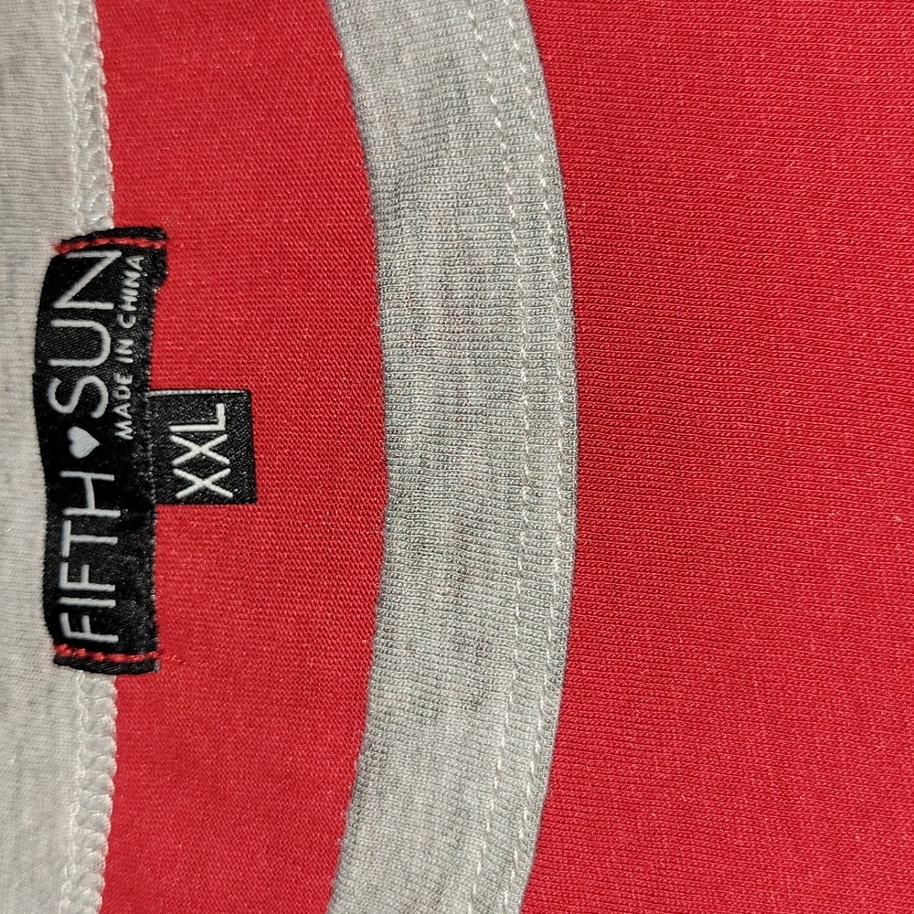 NWOT - Womens Holiday Christmas Santa Don't Stop Believin' 3/4 sleeve t-shirt - Picture 3 of 7